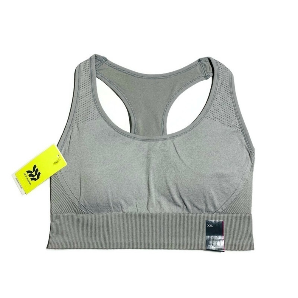 2 pair All In‎ Motion Medium Support Seamless Racerback Sports Bra - Picture 4 of 8